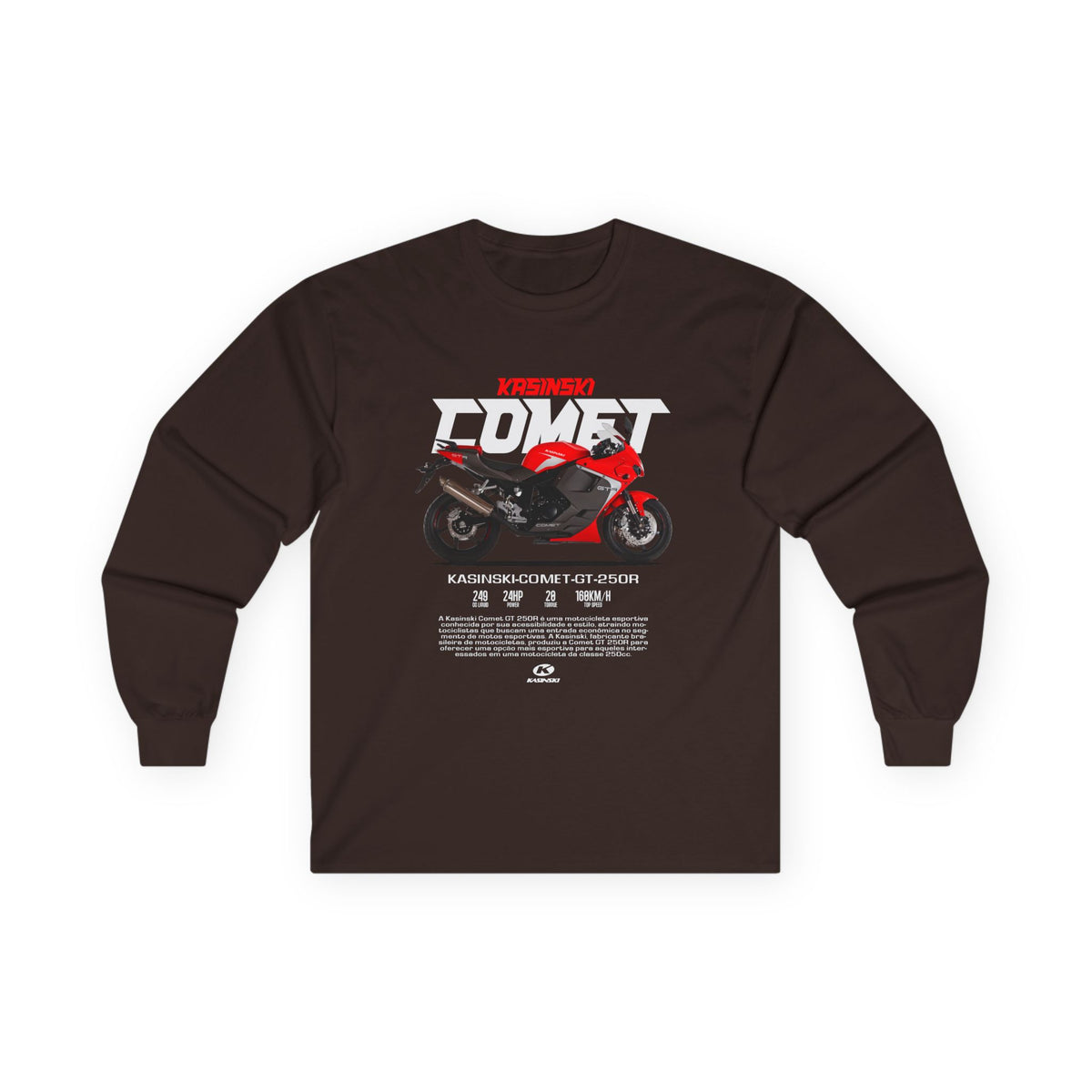 Kasinski Comet GT 250R Motorcycle Long Sleeve Tee - Unisex Ultra Cotton Graphic T-shirt - CreativeRino