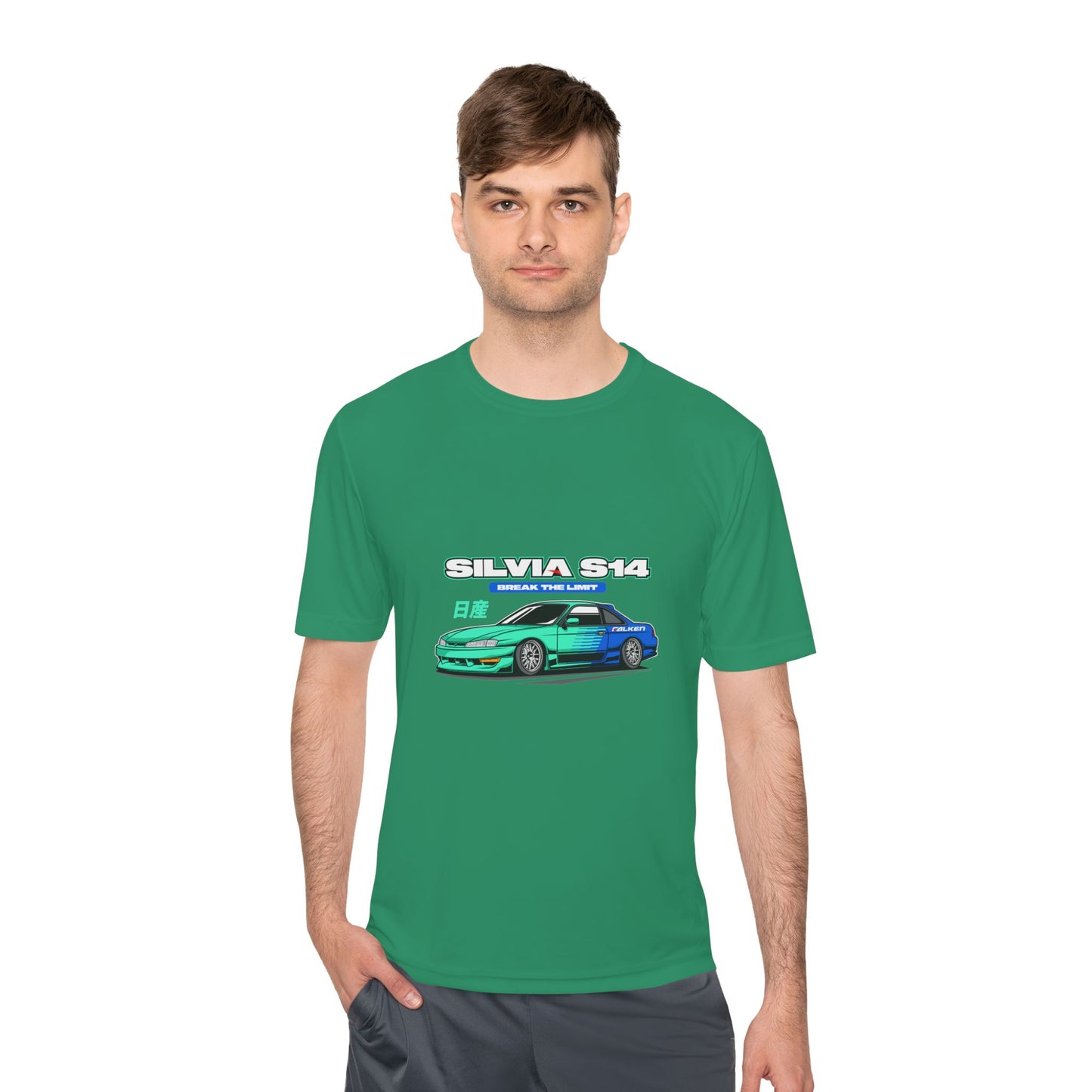 Silvia S14 Unisex Moisture Wicking Tee -  Car Graphic T-shirt for Car Enthusiasts - CreativeRino