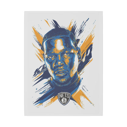 Brooklyn Nets Player Art Canvas - Kevin Durant Wall Decor - CreativeRino