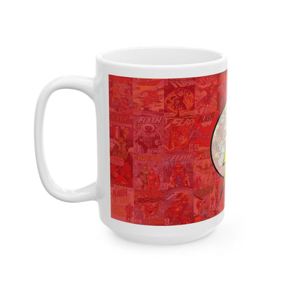 Flash Comic Ceramic Mug - Superhero Coffee Cup - CreativeRino