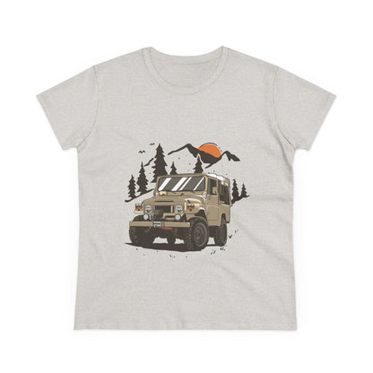 Adventure Ready Women's Cotton Tee - Off-Road Vehicle Graphic - CreativeRino