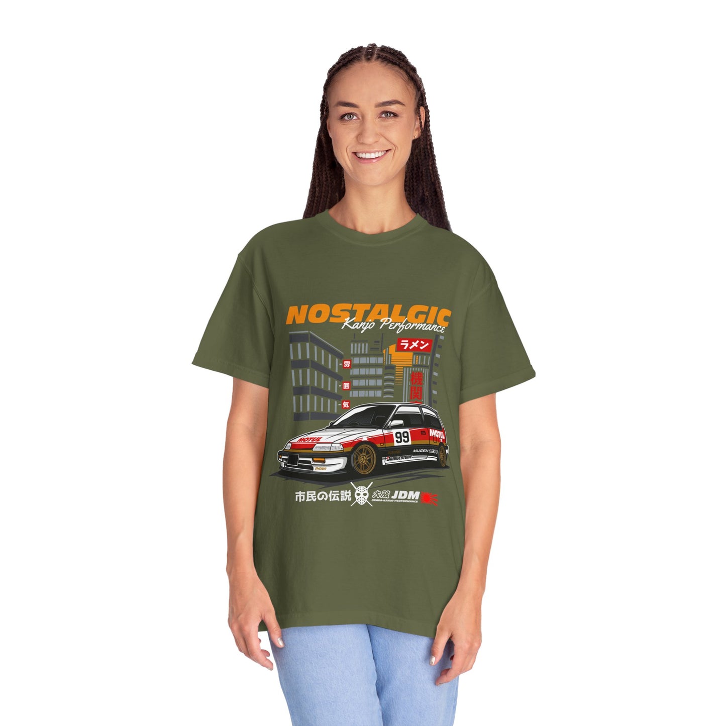 Nostalgic JDM Racer T-shirt - Unisex Garment-Dyed Tee - CreativeRino