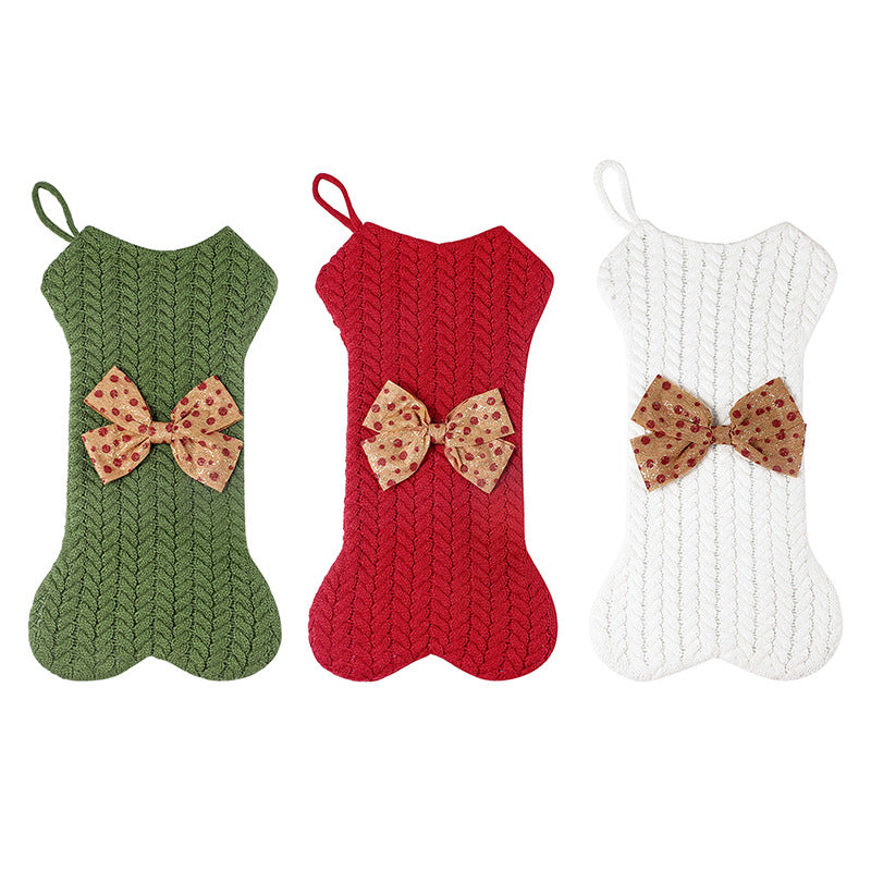 Knitted Christmas Socks | Cozy Yarn Ornaments & Gift Bags Holiday Decor eprolo