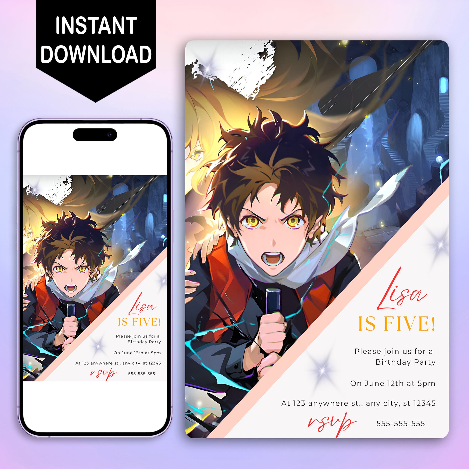 Tower Of God Birthday Invitation Template - CreativeRino