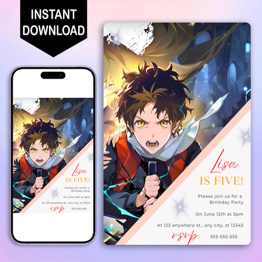 Tower Of God Birthday Invitation Template - CreativeRino