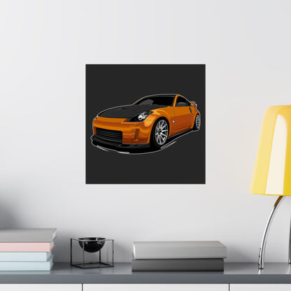Sports Car Matte Square Car Posters - Perfect for Car Enthusiasts & Man Caves - CreativeRino