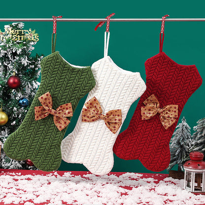 Knitted Christmas Socks | Cozy Yarn Ornaments & Gift Bags Holiday Decor eprolo