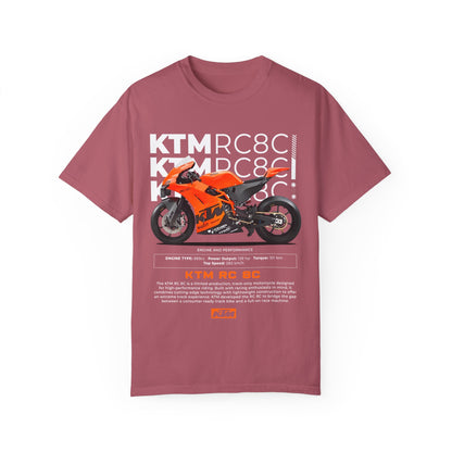 KTM RC 8C Unisex Garment-Dyed T-Shirt - Perfect for Motorcycle Enthusiasts - CreativeRino