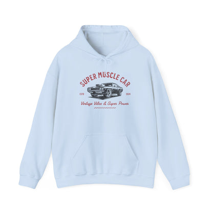 Super Muscle Car Hoodie - Unisex Heavy Blend Sweatshirt for Car Enthusiasts - CreativeRino
