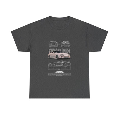 Toyota MK4 Supra Unisex Heavy Cotton Tee - Car Enthusiast Graphic T-shirt - CreativeRino