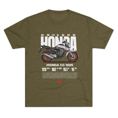 Honda CG 160S Unisex Tri-Blend Crew Tee - Perfect T-shirt for Motorcycle Enthusiasts - CreativeRino
