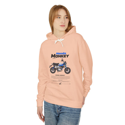 Honda Monkey Unisex Lightweight Hooded Sweatshirt - Retro Motorcycle Design - CreativeRino