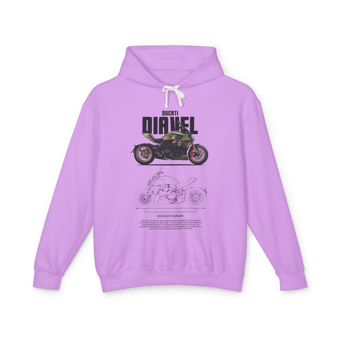Ducati Diave Unisex Lightweight Hooded Sweatshirt - CreativeRino