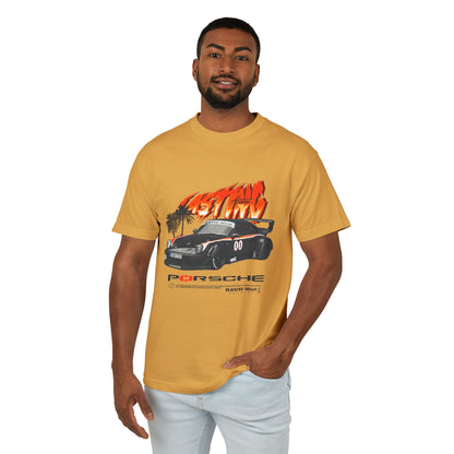 Porsche Unisex Garment-Dyed Heavyweight Cotton Tee | Car T-shirt - CreativeRino