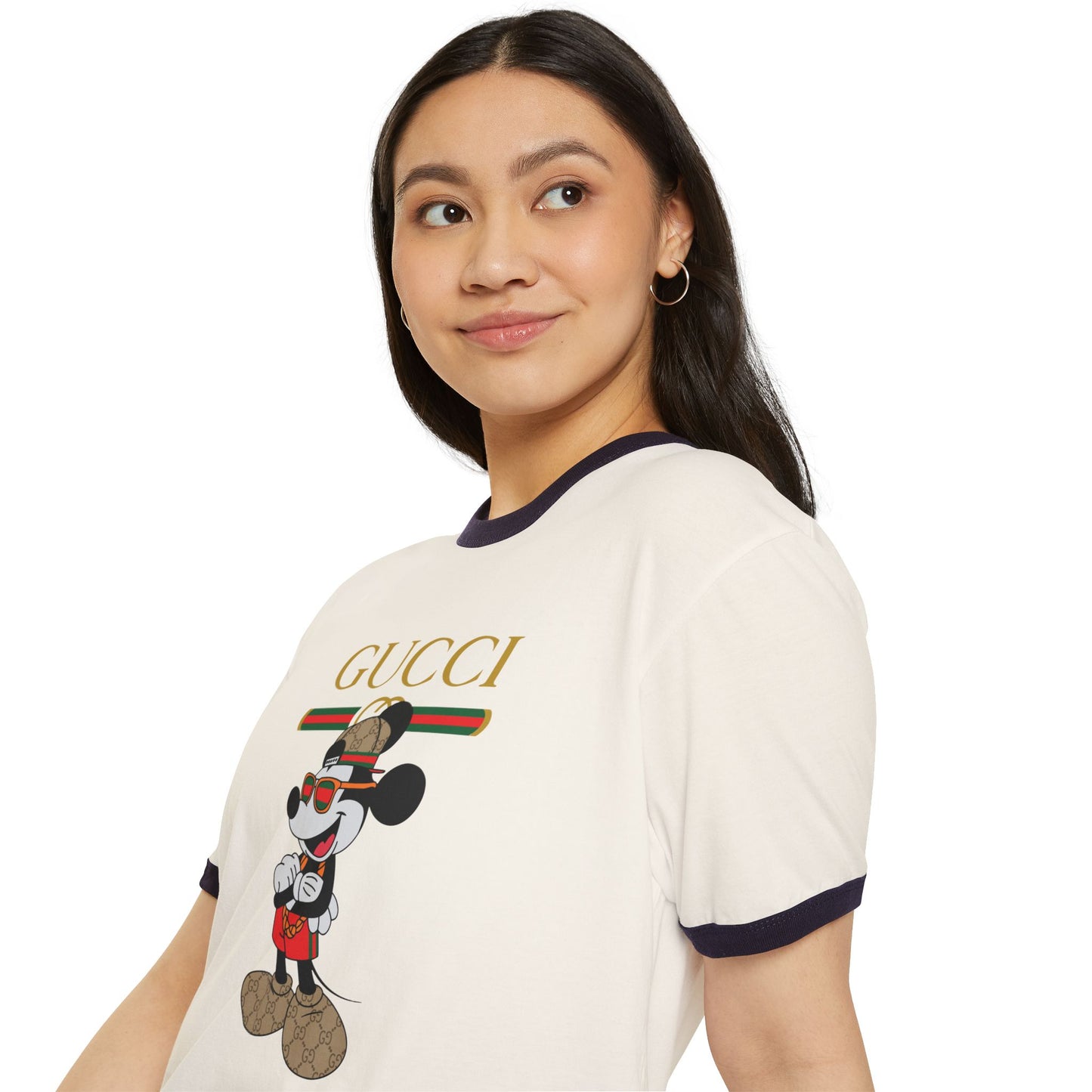 Mickey Mouse Gucci Ringer T-shirt - CreativeRino
