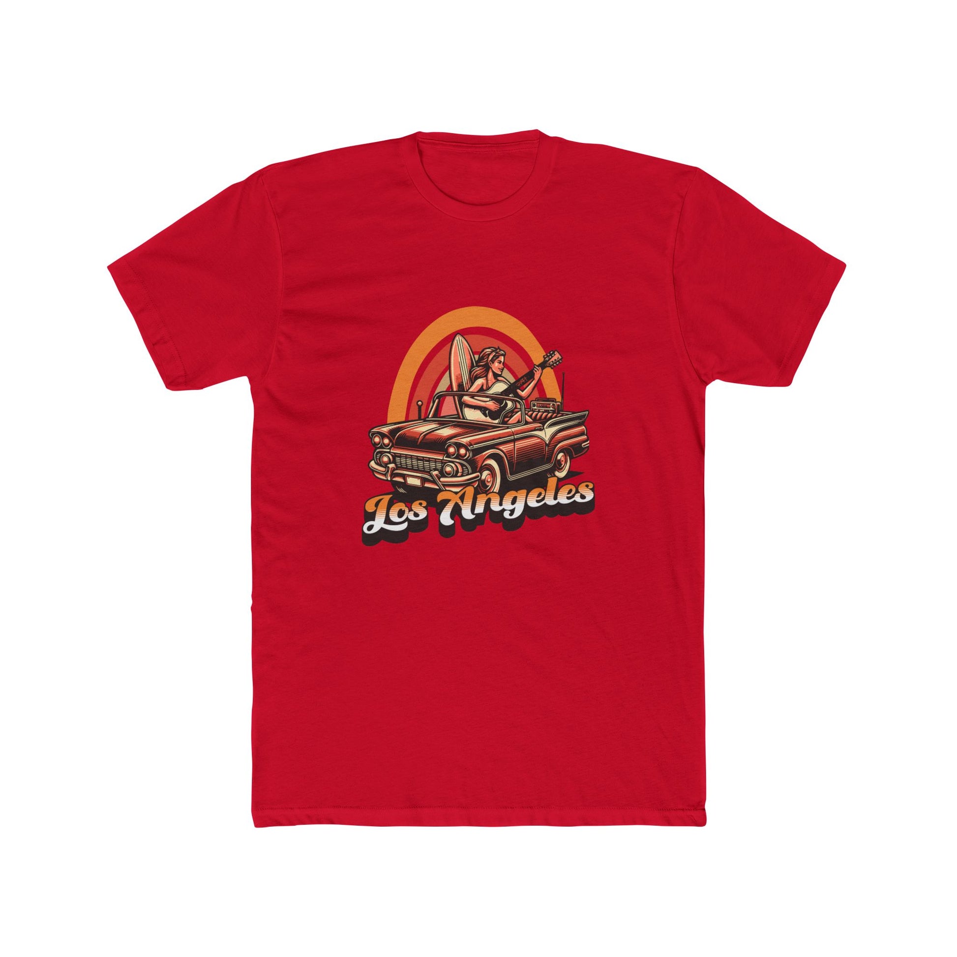 Los Angeles Vintage Tee Graphic Unisex Cotton Crew T-shirt - CreativeRino