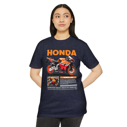 Honda CBR Motorcycle Unisex Jersey T-shirt - Perfect for Bikers and Racing Enthusiasts - CreativeRino