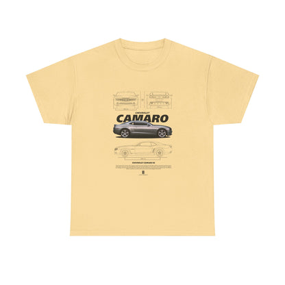 Chevrolet Camaro Unisex Heavy Cotton Tee - Vintage Car Design T-Shirt - CreativeRino