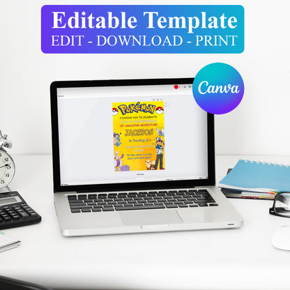 Pokemon Birthday Invitation Template - CreativeRino