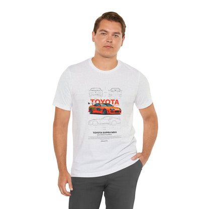 Toyota Supra MK4 Unisex Jersey Tee - Car Enthusiast Graphic Shirt - CreativeRino