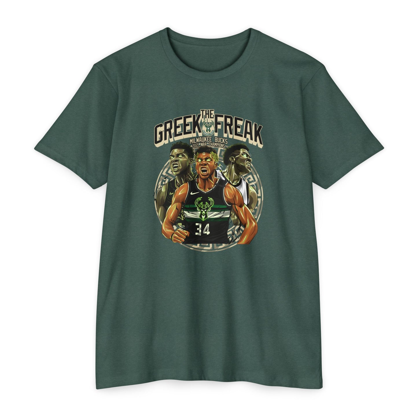 The Greek Freak Unisex CVC Jersey T-shirt - Casual Sportswear for Basketball Fans - CreativeRino