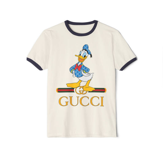 Vintage Donald Duck Gucci Ringer T-Shirt – Unisex Cotton Tee for Retro Fans - CreativeRino