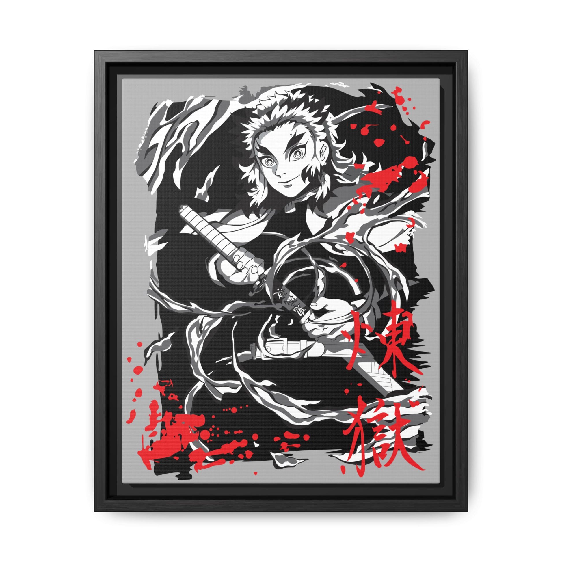 Demon Slayer Framed Anime Art Print - Matte Canvas Wall Decor - CreativeRino