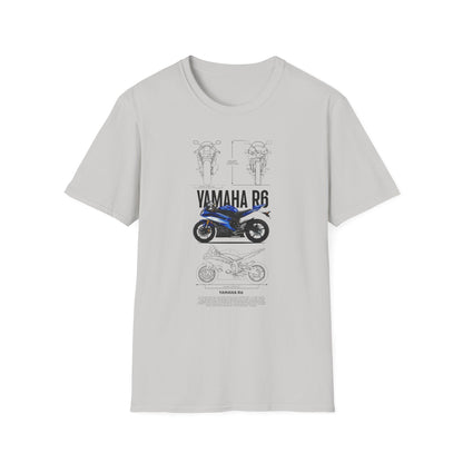 Yamaha R6 Motorcycle Softstyle T-Shirt for Riders - CreativeRino