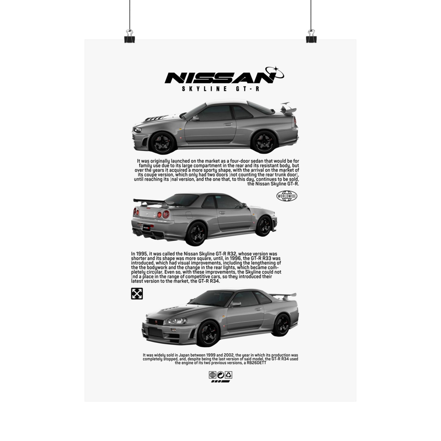 Nissan Skyline GT-R Vertical Poster - Automotive Art for Car Enthusiasts - CreativeRino