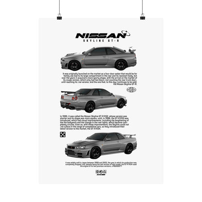 Nissan Skyline GT-R Vertical Poster - Automotive Art for Car Enthusiasts - CreativeRino