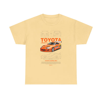 Toyota Supra MK4 Unisex Heavy Cotton Tee - Car Enthusiast Shirt - CreativeRino