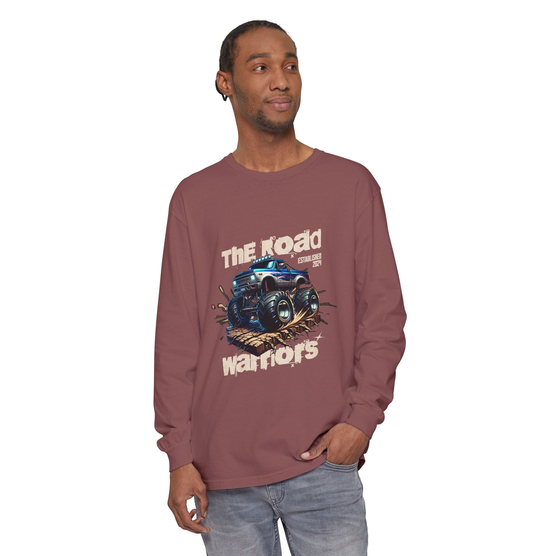 Monster Truck Long Sleeve T-Shirt - The Road Warriors Design - CreativeRino