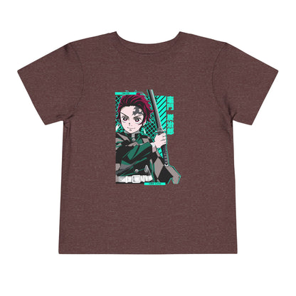 Demon Slayer Toddler Short Sleeve Tee - Anime Character Design for Young Fans - CreativeRino