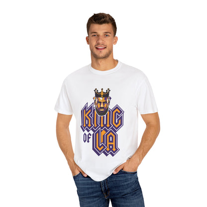 King of LA Graphic Unisex Garment-Dyed T-Shirt Lebron James Tee - CreativeRino