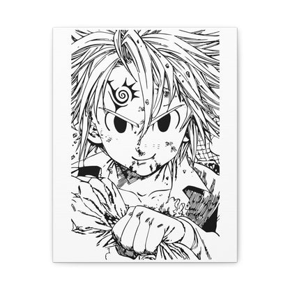 Anime Art Matte Canvas Print - Nanatsu Character Design - CreativeRino