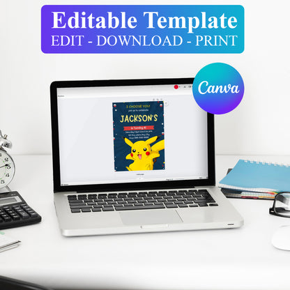 Pokemon Birthday Invitation Template - CreativeRino
