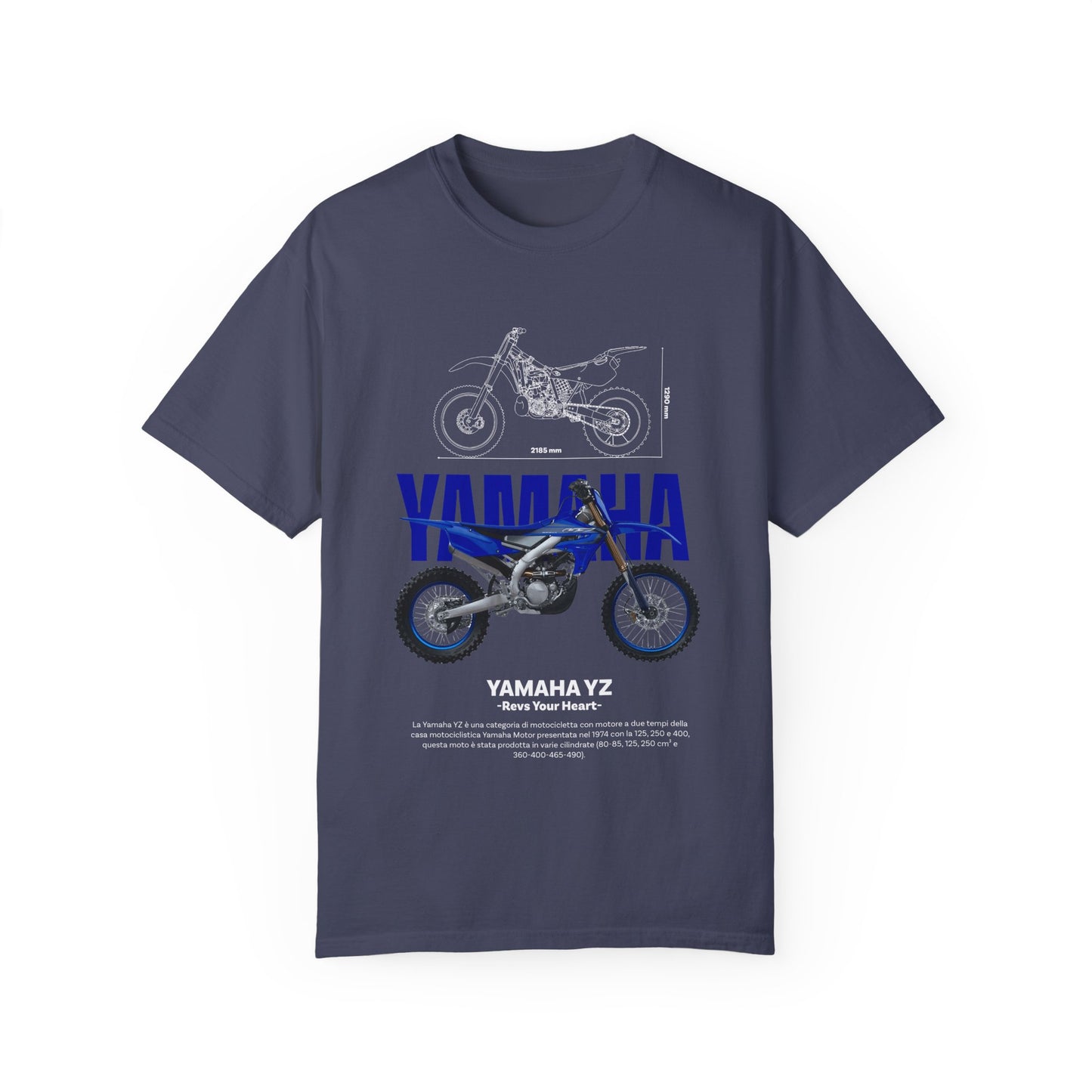 Yamaha YZ Unisex Garment-Dyed T-shirt - Rev Your Heart - CreativeRino