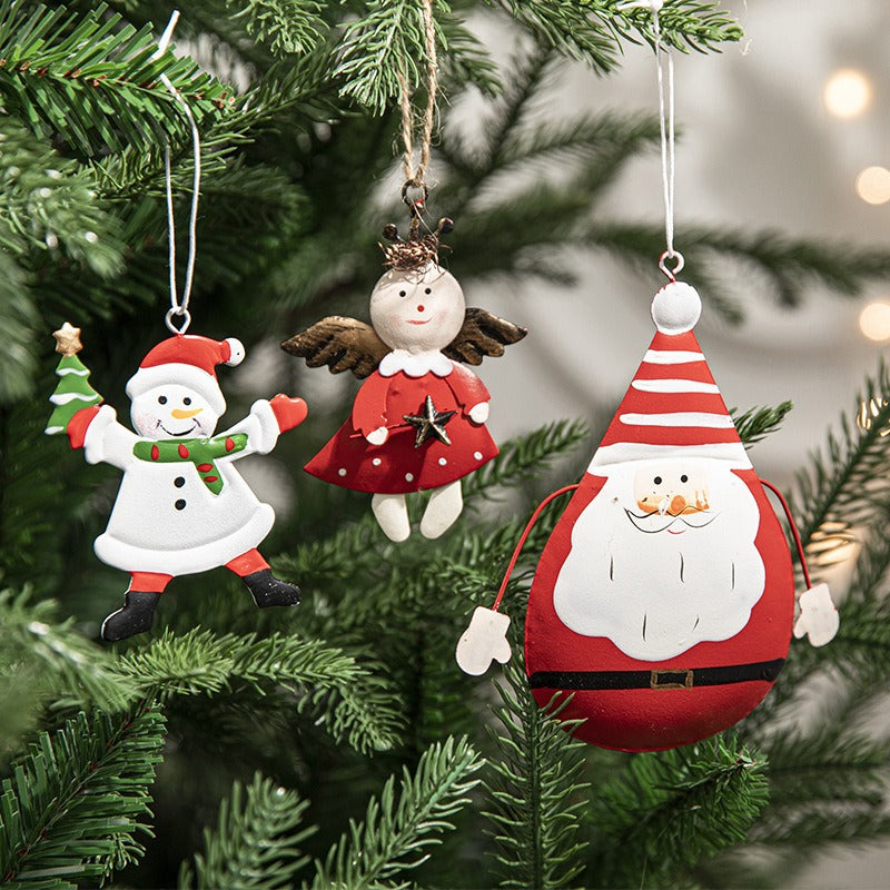 Hand-Painted Snowman Christmas Ornaments | Cute Wooden or Resin Tree Pendants Decor