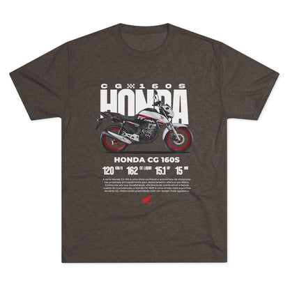 Honda CG 160S Unisex Tri-Blend Crew Tee - Perfect T-shirt for Motorcycle Enthusiasts - CreativeRino