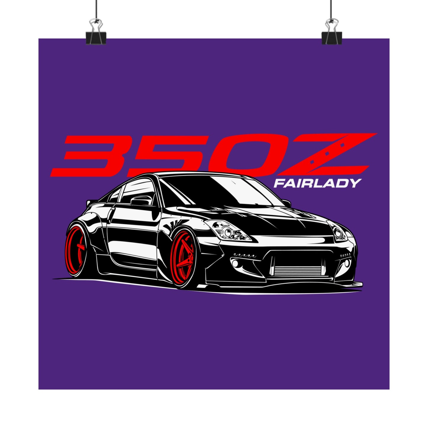 350Z Fairlady Matte Square Poster - Car Enthusiast Wall Art - CreativeRino