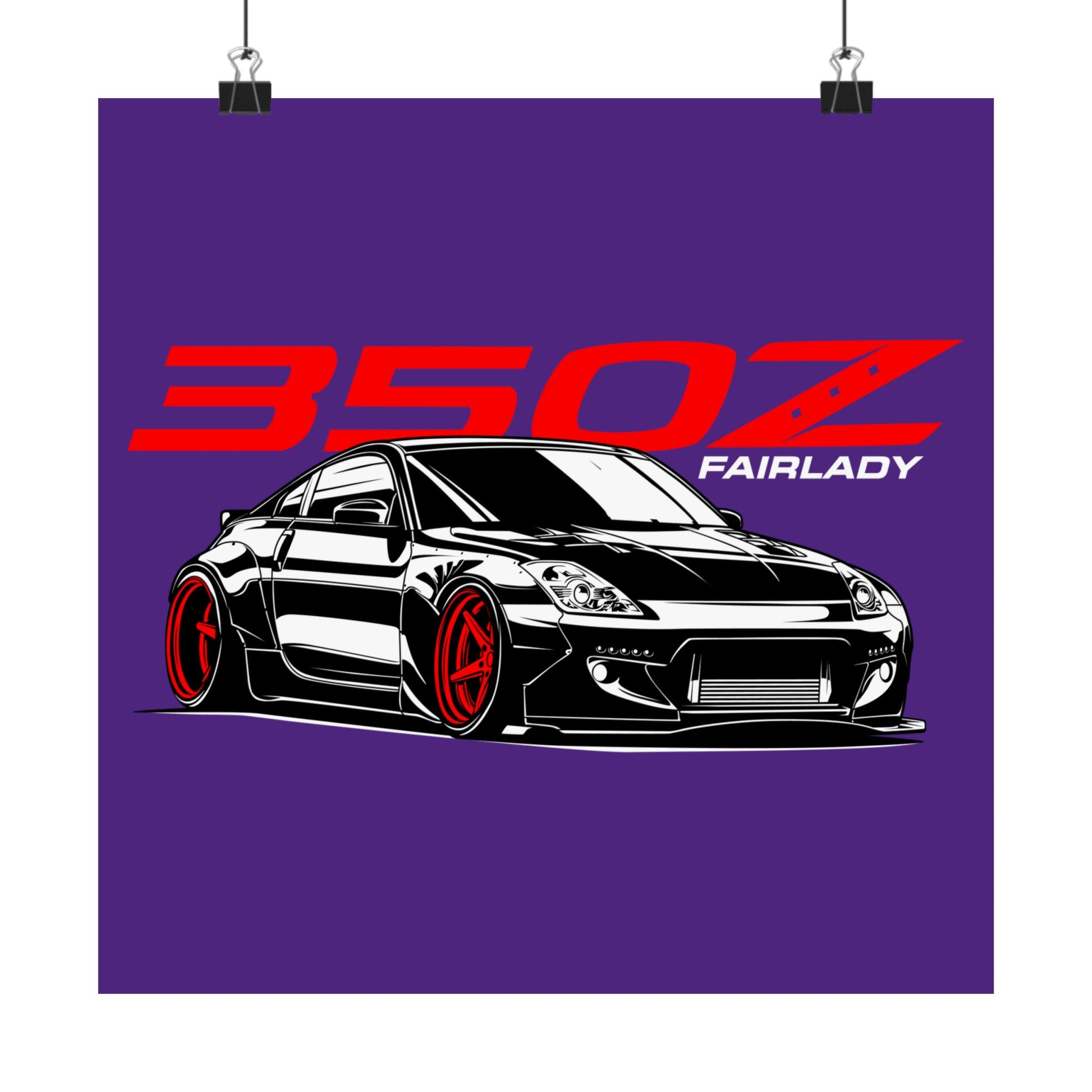 350Z Fairlady Matte Square Poster - Car Enthusiast Wall Art - CreativeRino