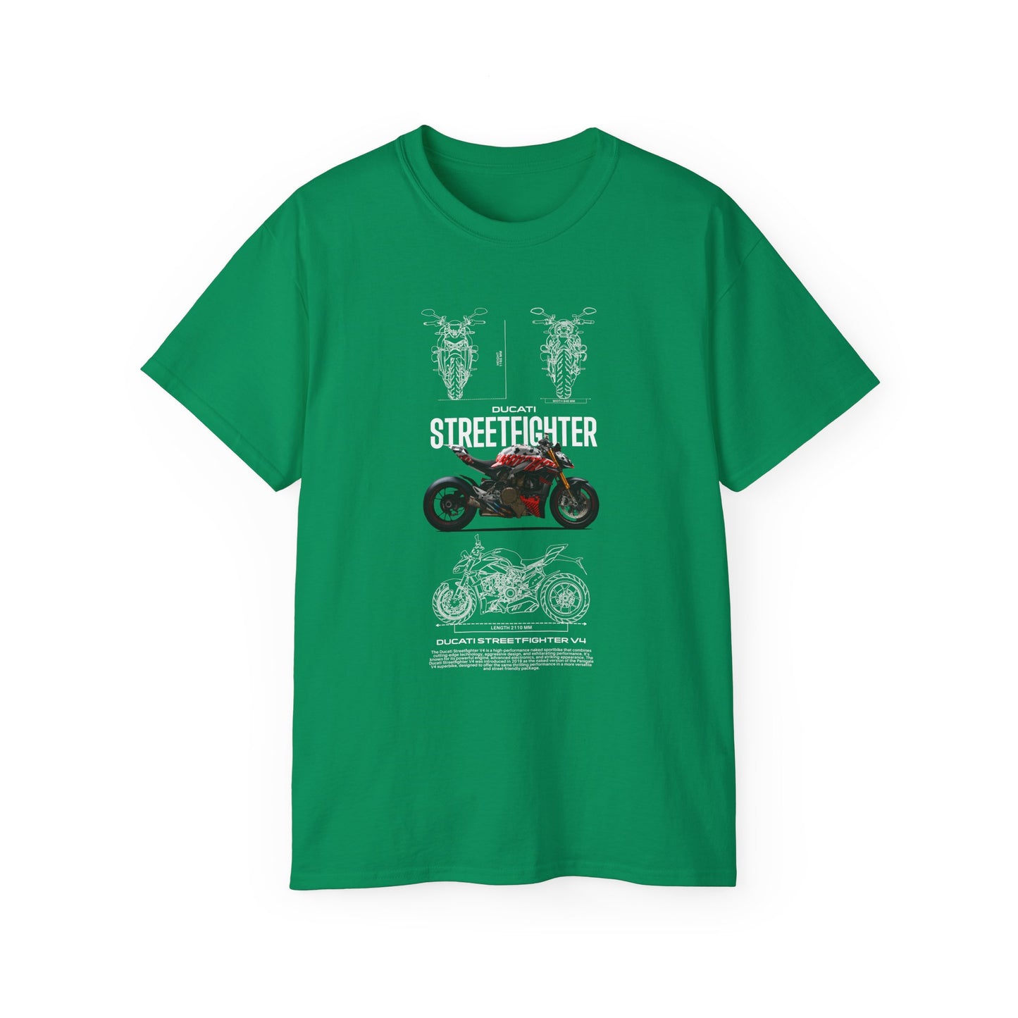 New Streetfighter V4 Motorcycle Graphic Unisex Tee - Perfect T-shirt for Riders and Enthusiasts - CreativeRino