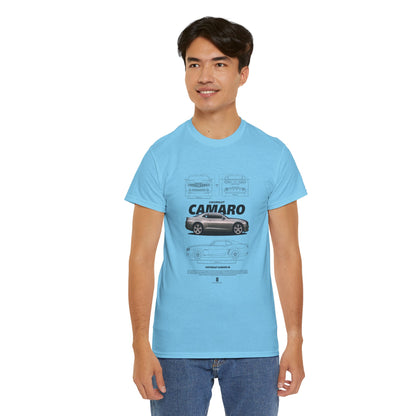 Chevrolet Camaro Unisex Heavy Cotton Tee - Vintage Car Design T-Shirt - CreativeRino
