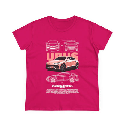 Lamborghini Urus Graphic Tee for Women - Car Enthusiast Cotton Shirt - CreativeRino