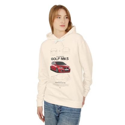 Volkswagen Golf MK5 Unisex Lightweight Hooded Sweatshirt – Car Enthusiast Hoodie - CreativeRino