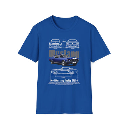 Ford Mustang Shelby GT350 Unisex Softstyle T-Shirt - Car Lovers Tee - CreativeRino