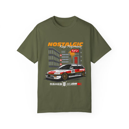 Nostalgic JDM Racer T-shirt - Unisex Garment-Dyed Tee - CreativeRino
