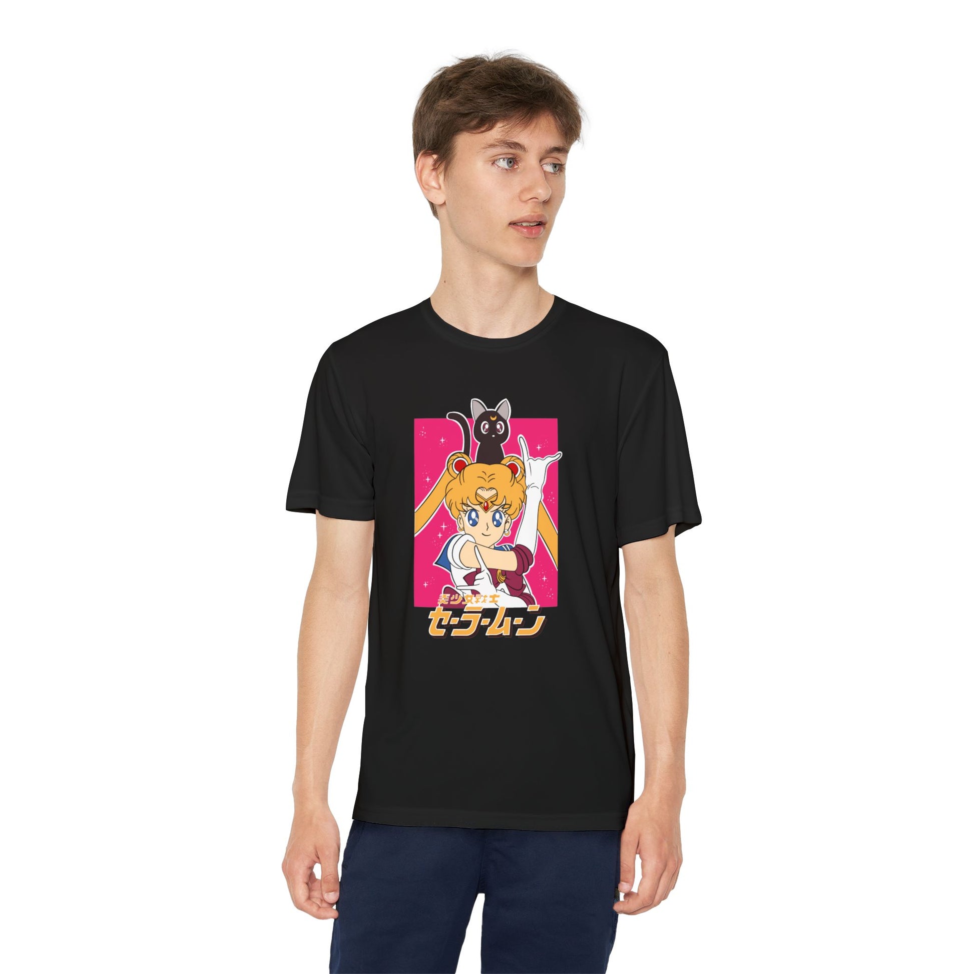 Sailor Moon Youth Competitor Tee with Retro Anime T-shirt Design - CreativeRino