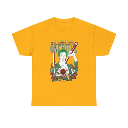 Anime Unisex Heavy Cotton Tee - One Piece Zoro Graphic T-shirt - CreativeRino