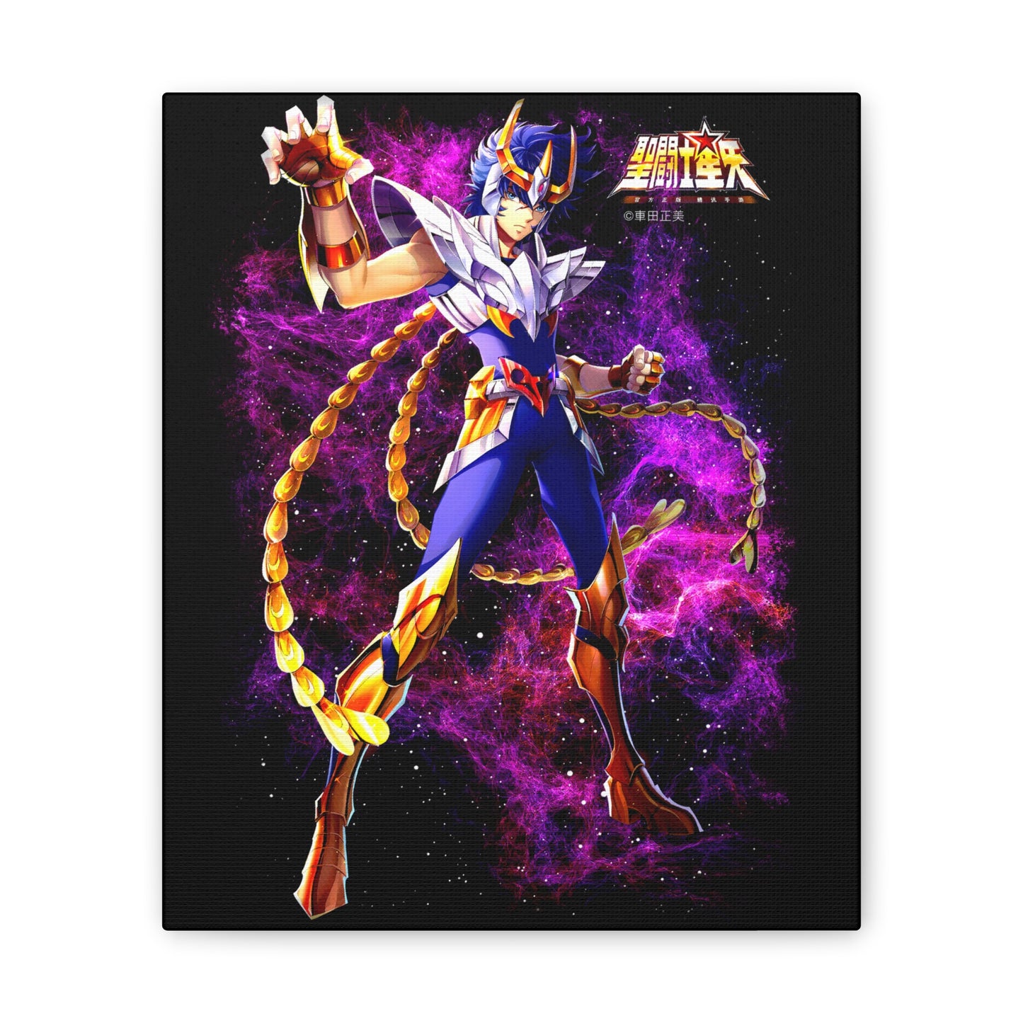 Phoenix Nero Canvas Wall Art - Cosmic Warrior Artwork for Anime Lovers - CreativeRino